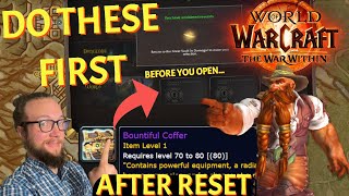 🔴LIVE  VAULT Do These BEFORE You Open on RESET  The War Within World of Warcraft [upl. by Enehpets]