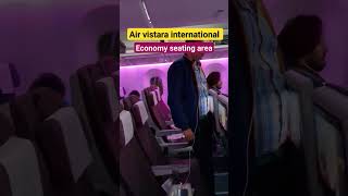 air vistara international flight economy seating area  London Delhi vistara economy class [upl. by Dasie239]