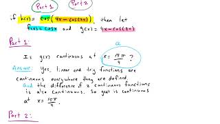 Calculus I Continuity and Limits of Composite Functions [upl. by Aznaed]