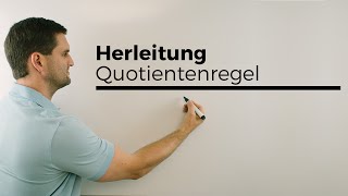 Herleitung Quotientenregel zum Ableiten mit hMethode Differentialrechnung  Mathe by Daniel Jung [upl. by Eillek]