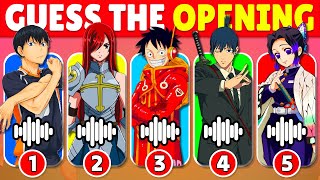 ⭐ GUESS 40 ANIME OPENINGS ⭐🎵  Anime Quiz 🔥 [upl. by Aniahs]