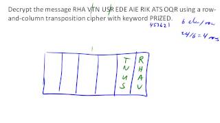 Decrypt using a keyword based transposition cipher [upl. by Rasaec]