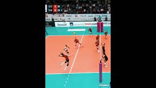 Insane Point From Naz Akyol volleyball [upl. by Nylavad]