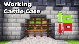 Minecraft How to Make a Working Castle Gate Easy [upl. by Flaherty]