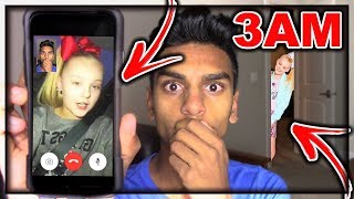 DO NOT FACETIME JOJO SIWA WHEN SPINNING A FIDGET SPINNER AT 3AM JOJO SIWA BROKE INTO MY HOUSE [upl. by Nesyaj701]