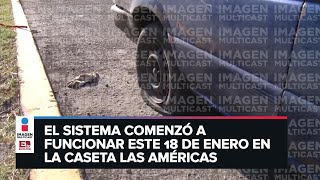 Así funciona el sistema poncha llantas del Circuito Exterior Mexiquense [upl. by Jamey]