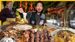 Halal Chinese Muslim Street Food in Kyrgyzstan 🇰🇬 Karakol Dungan Market  Exotic Homemade Food [upl. by Worlock]