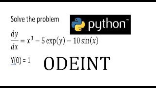 Solve ODE by Python  ODEint [upl. by Caneghem]