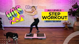 90s Dance Step Aerobics Workout Video Step 333 Basic to Advanced  40 min [upl. by Kurr]