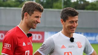 Penalty Challenge – Thomas Müller vs Robert Lewandowski [upl. by Sumedocin]