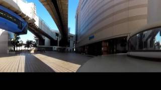 【360度動画4K】千葉モノレールの発着を下から見てみた 4K 360 camera movie quotChiba Urban Monorailquot [upl. by Dleifyar]