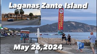 LAGANAS ZANTE  May 262024  SUMMER 2024  Laganas Beach  Beautiful Night [upl. by Dennet386]