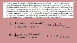 El restaurante de comida rápida McBurger opera con 3 cajas Los clientes llegan SOLUCIONADO [upl. by Hakeber]