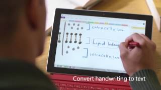 Microsoft  Converting handwriting to text with Surface [upl. by Anawad]