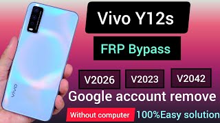 Vivo y12s frp bypassvivo v2026v2023v2042 Google account bypassreset option not wark [upl. by Dot344]