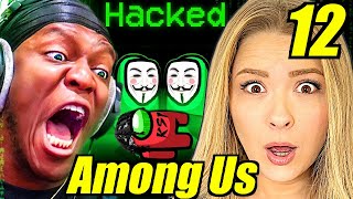 Sidemen AMONG US THEO GETS HACKED REACTION [upl. by Leinahtam]