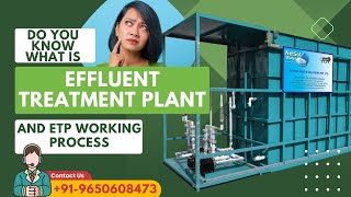 Effluent Treatment Plant What is ETP plant and ETP working Process [upl. by Airemat]