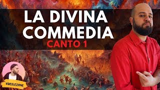 Dante  DIVINA COMMEDIA  Canto 1 INFERNO riassunto e spiegazione [upl. by Aleusnoc]