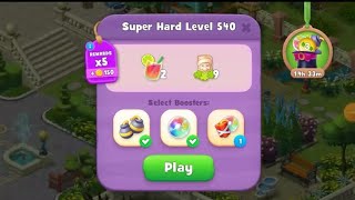 Gardenscapes Level 540 Super Hard Level [upl. by Lowenstein]