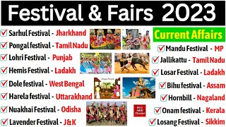 Important Festivals in India  State wise  Indian Art amp Culture  Current Affairs 2023  Gk Trick [upl. by Bandur125]