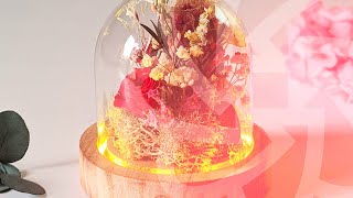 Mini cloche en verre avec fleurs séchées décoration d’intérieur pour Noël Gabrielle [upl. by Airamalegna]