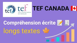 compréhension écrite TEF CANADA  la partie 2 2020 [upl. by Timon]