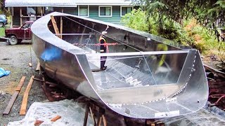 Homemade boat making process  Amazing wood boat building method  Steel ship production technology [upl. by Gale503]