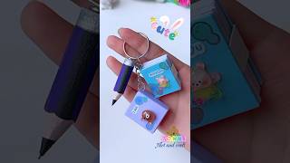 mini notebook keychain miniature craft shorts tonniartandcraft love craft diy artandcraft [upl. by Laws]