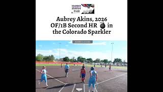 Aubrey Akins 2026 OF1B Second HR 💣 in the Colorado Sparkler [upl. by Lulita482]