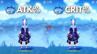 F2P  Ayaka ATK vs Crit Circlet Best Build for Ayaka  Genshin Impact [upl. by Corty]