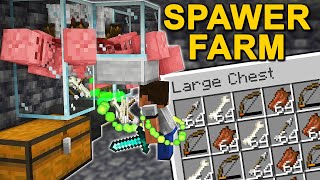 The EASIEST Zombie Skeleton Spawner XP Farm in Minecraft 121 Tutorial [upl. by Adnaw]