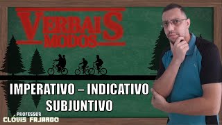 MODOS VERBAIS Indicativo Subjuntivo Imperativo aula divertida inspirada em Stranger Things 6º ano [upl. by Anauqahs]