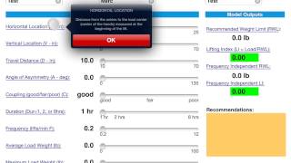 HT NIOSH Lift calculator  Humantech inc [upl. by Erland]