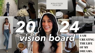 MY 2024 VISION BOARD  how to make a vision board [upl. by Bullard]