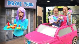 Collecting UniVerse Toys at the Pretend DriveThru [upl. by Annodam]