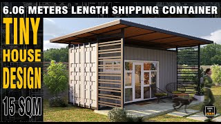 SHIPPING CONTAINER HOME  SMALL HOUSE DESIGN  606 METERS LENGTH [upl. by Oxley]