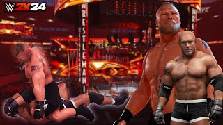 WWE 2K24 BROCK LESNAR VS GOLDBERG EXTREME RULES  EPIC SHOWDOWN [upl. by Maryellen]