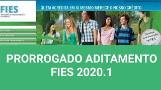 ADITAMENTO FIES 20211 PRORROGADO SAIBA MAIS  APRENDENDO AKI [upl. by Devinne]