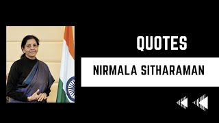 MOTIVATIONAL QUOTES  INSPIRE  NIRMALA SITHARAMAN [upl. by Yeuh]