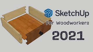 How To Make Drawers in SketchUp 2021  Woodworkers [upl. by Lizzie]