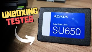 SSD ADATA SU650  Unboxing e Primeiros Testes [upl. by Ahseat771]