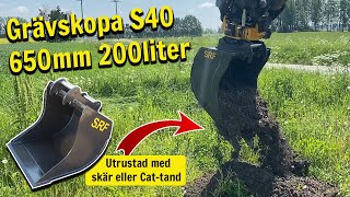 SRF Grävskopa S40 200liter tand [upl. by Clea827]