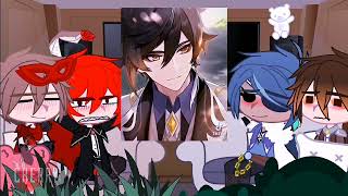 Characters react to Zhongli  Reaction Video   New [upl. by Savvas762]