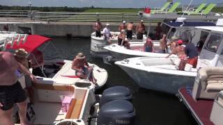 Boaters Pass Through the Pinopolis Lock for Parker Miracle House Foundation [upl. by Lilli269]