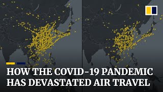 Tracking the massive impact of the Covid19 pandemic on the world’s airline industry in early 2020 [upl. by Savina]