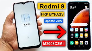 Redmi 9 FRP Bypass Latest Security 2022  Redmi 9 M2006C3MII Google Lock Unlock MIUI 12 Without PC [upl. by Eniretac]