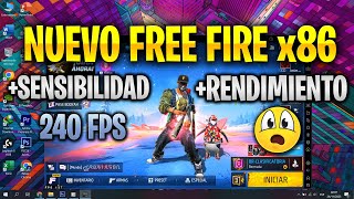 NUEVO FREE FIRE x86  MEJOR RENDIMIENTO 240 FPS y SENSIBILIDAD IMPRESIONANTE 😱 [upl. by Daus]