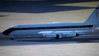 FSX Convair 880 quotLisa Mariequot landing in Cardiff [upl. by Gemina408]