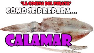 COMO LIMPIAR UN CALAMAR PASO A PASO [upl. by Aiduan]