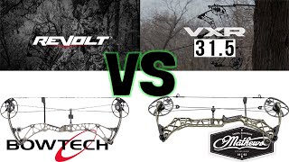 Mathews VXR 315 VS Bowtech REVOLT  285quot draw  Speed and Performance test   HAXEN HUNT [upl. by Aihtnys]